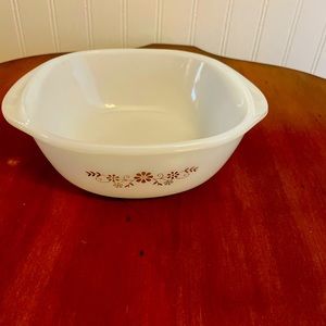 Pyr-O-Rey vintage brown daisy Dynaware ‎ 5” baking dish